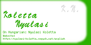 koletta nyulasi business card